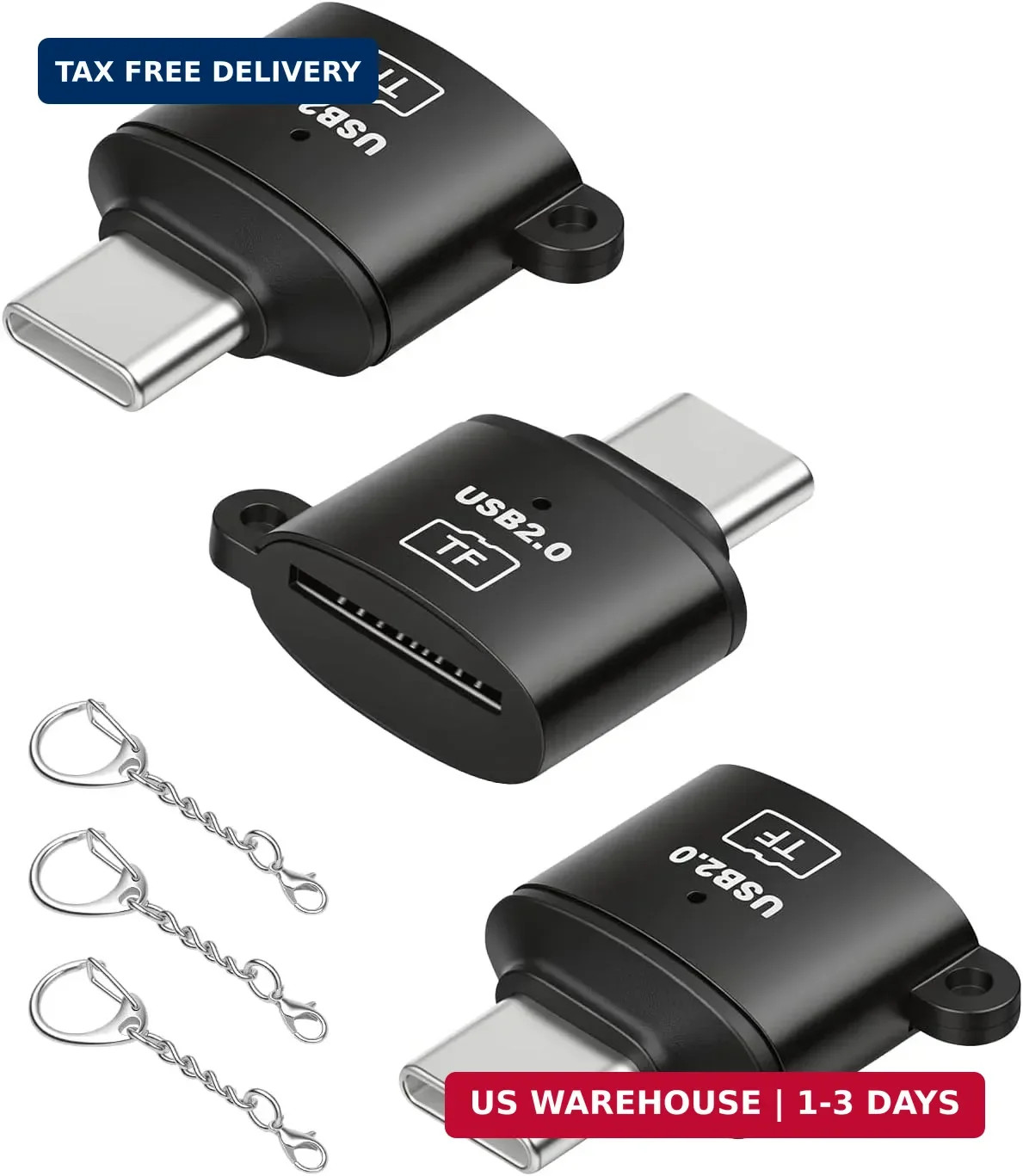 Micro SD Card Reader,SD Card Reader to USB C,Type c to TF-Card Reader Compatible