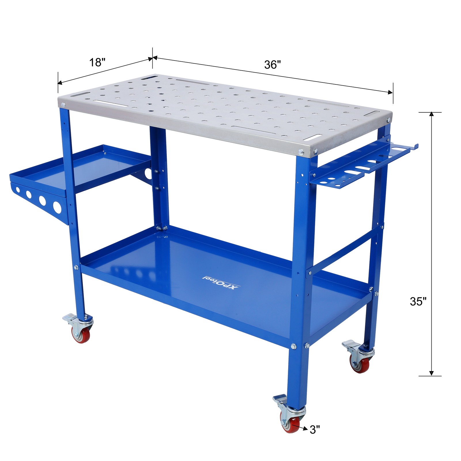 Welding Table 36x18 1200lbs with Wheels Tool Tray