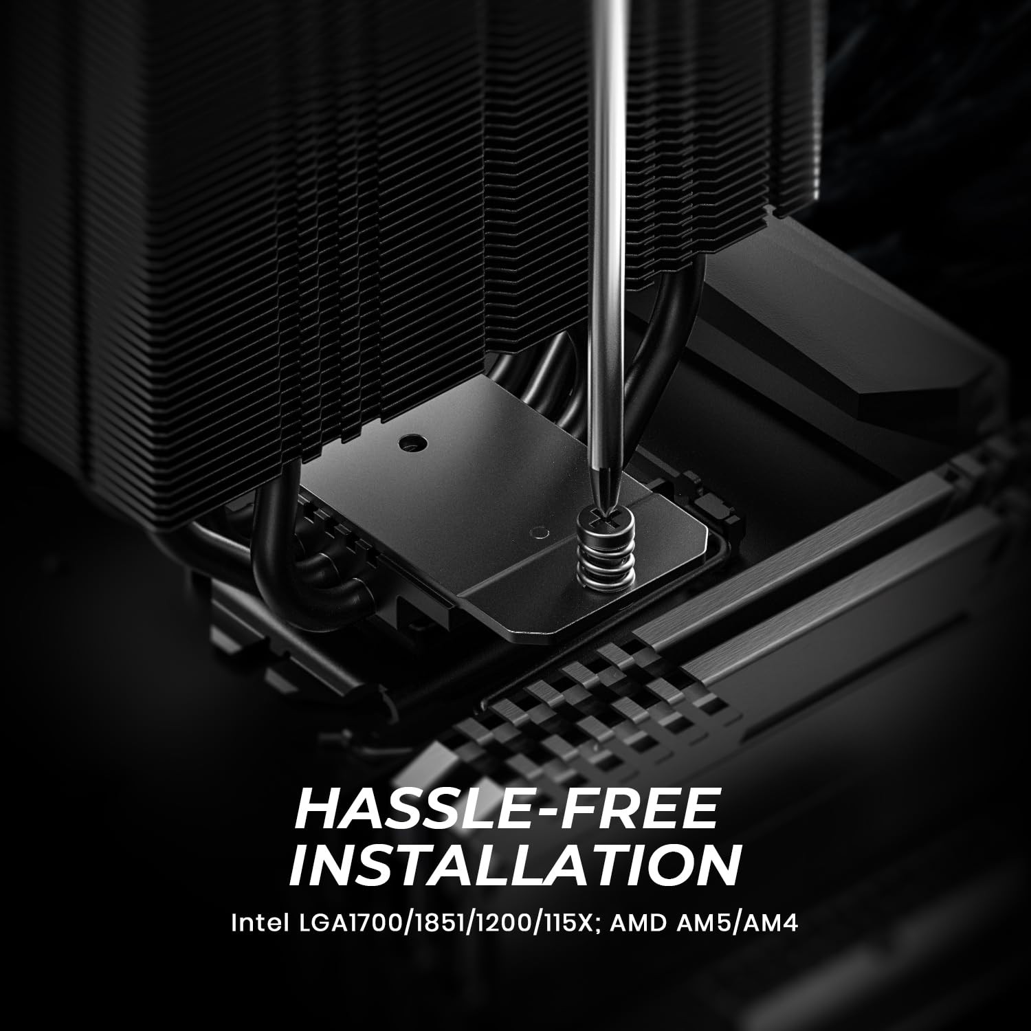 ID-COOLING FROZN A410 DK CPU Cooler, All-Black Layout Single