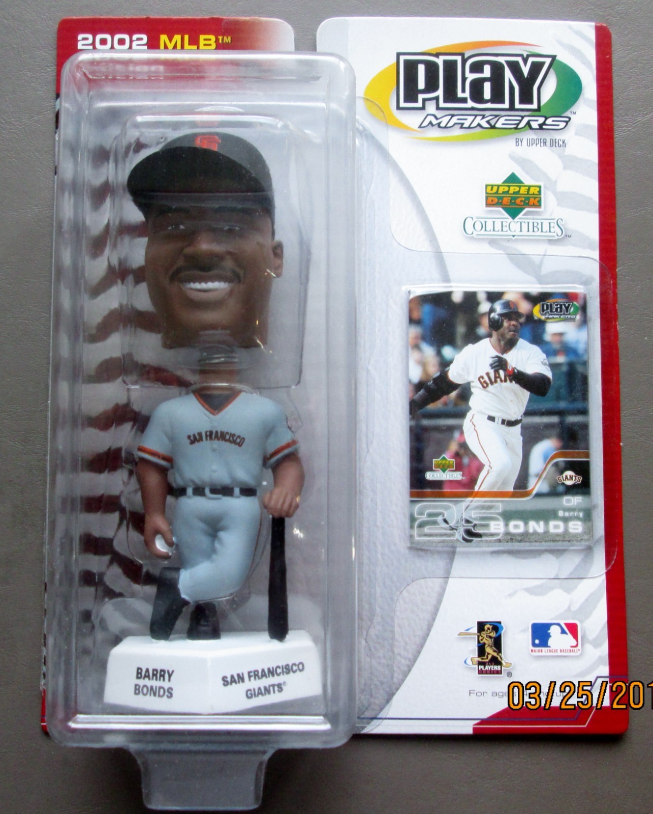 Barry Bonds Upper Deck Playmakers Gray  Bobble Head ,NEW.UNOPENED