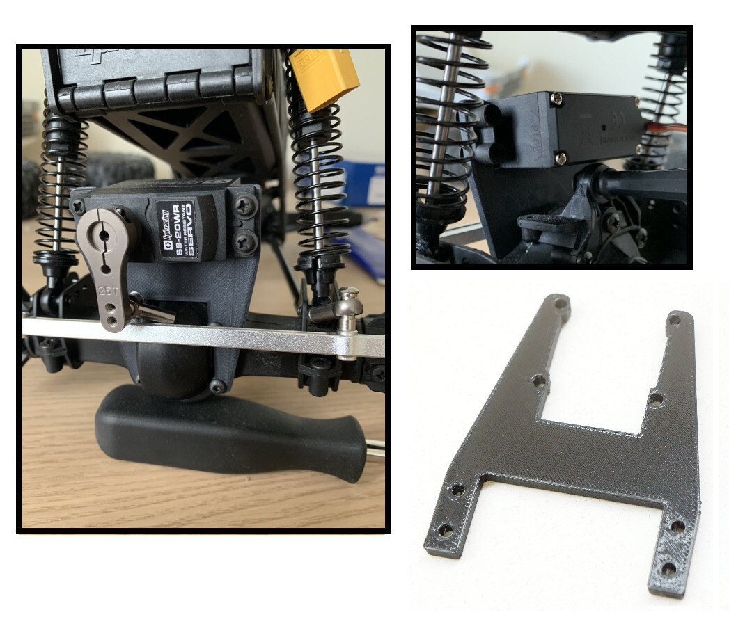 HD Steering Upgrade Axle Servo Mount for HPI Wheely King & Crawler King
