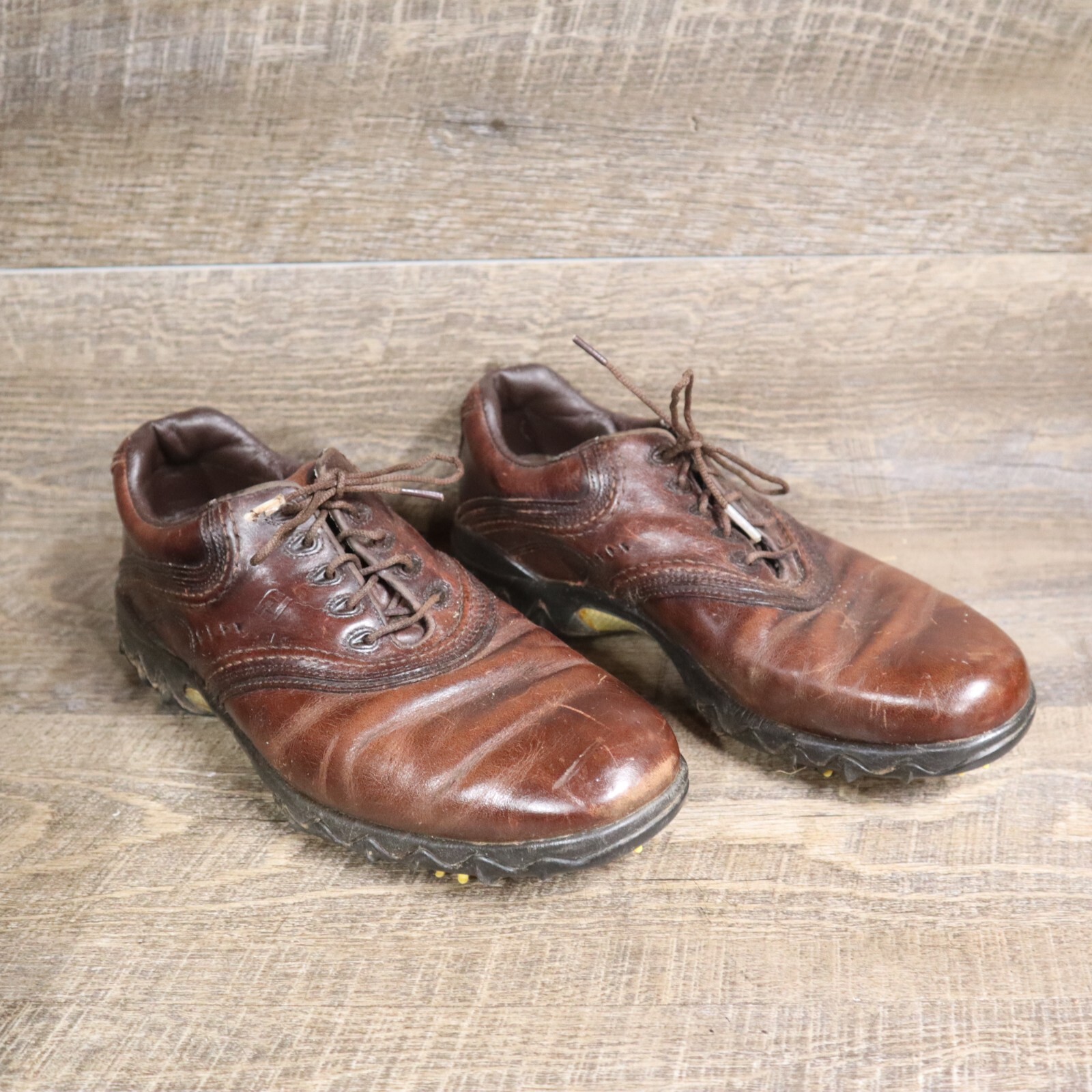 FootJoy Contour Golf Shoes 54296 Brown Leather Adult Men's Size 8