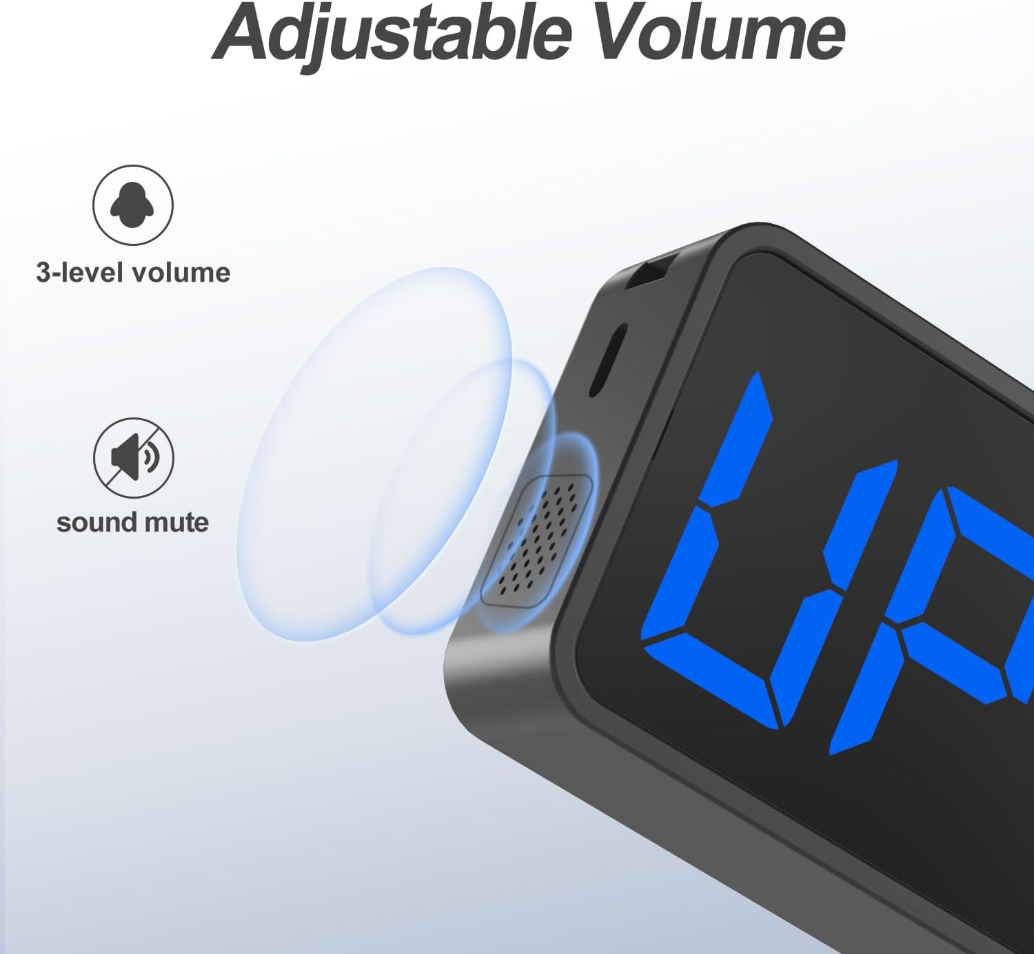 Small Portable Gym Timer Clock, Strong Magnet, Workout Interval Timer with Power