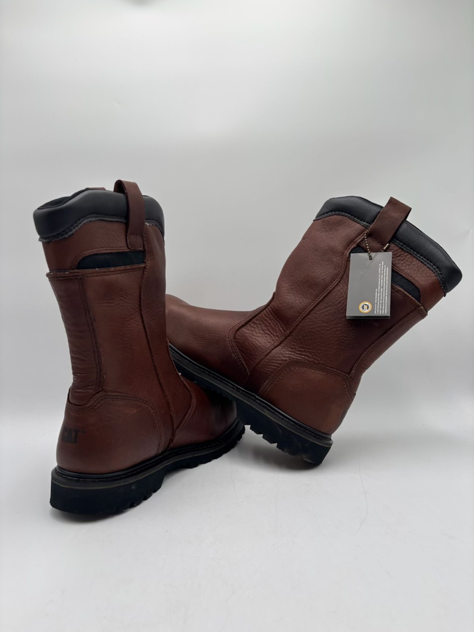 CAT ELKHART WP W-PLATE Men's NEW Steel-Toe Work Boot Brown Multiple Sizes
