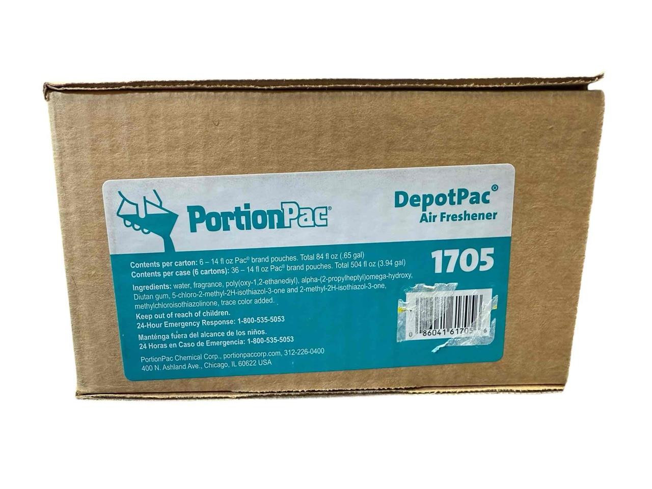 NEW PortionPac DepotPac Air Freshener 1705 (6) 14oz Pouches Makes 30 Gallons