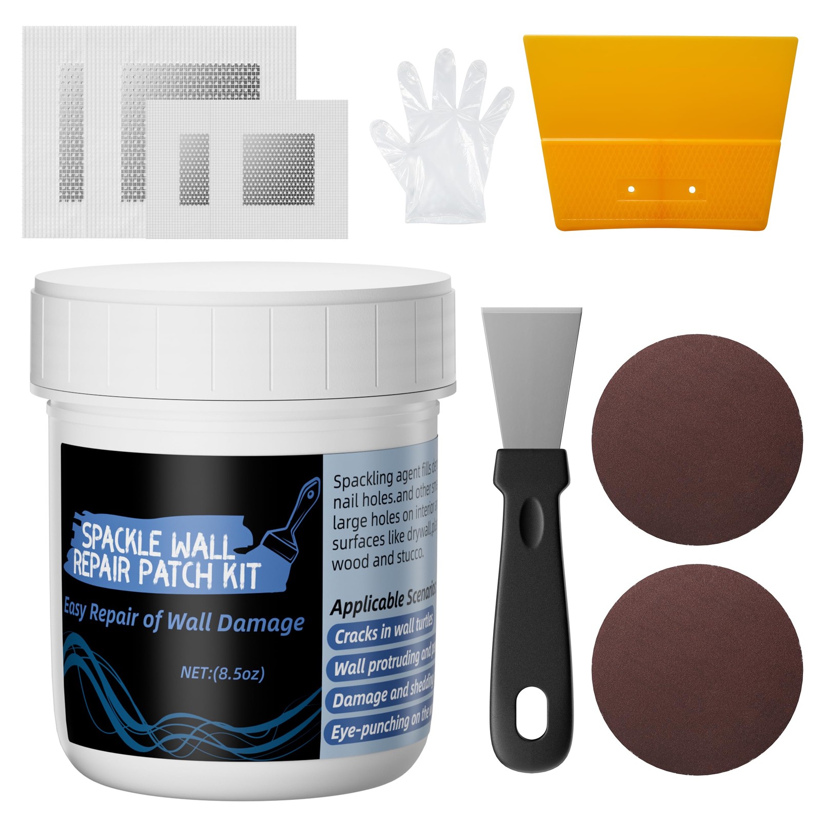 White Drywall Repair Kit 8.5 Oz Spackle Wall Patch