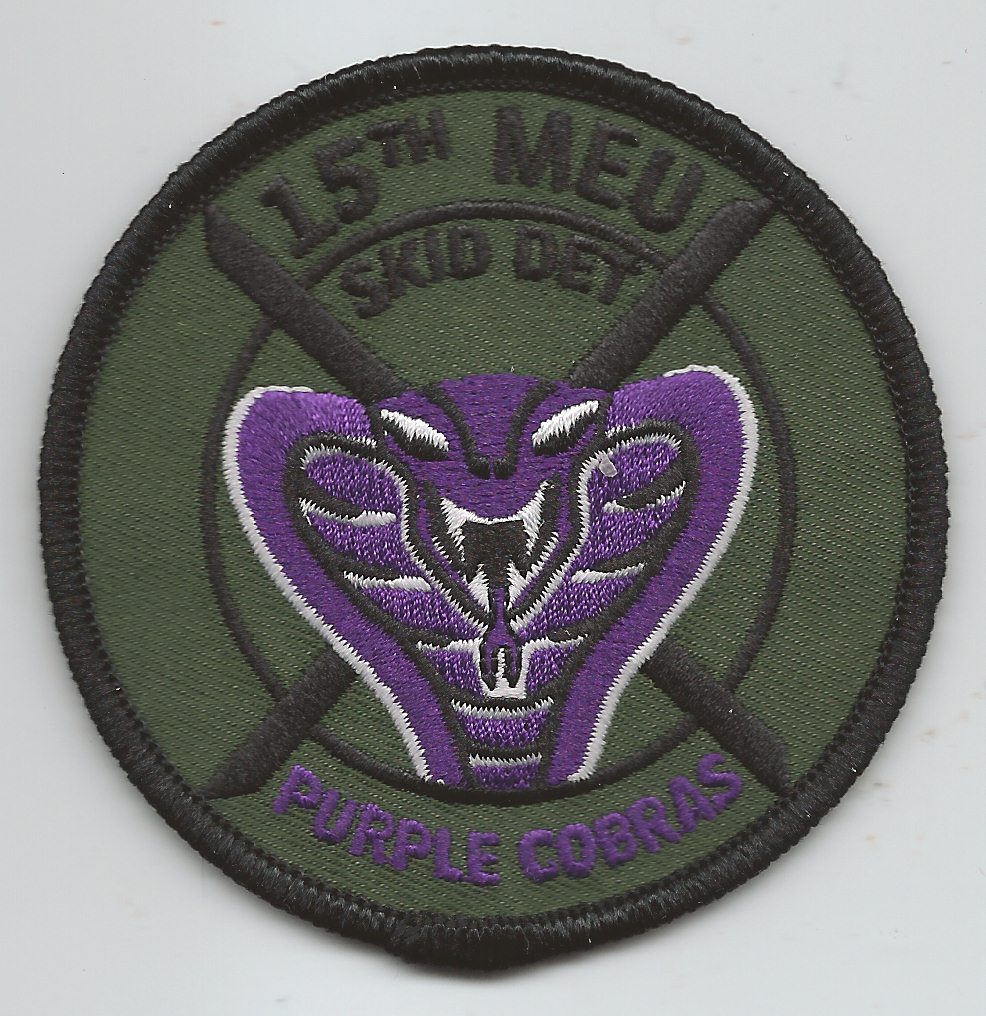 HMLA-367 15th MEU "PURPLE COBRAS, SKID DET" subdued patch