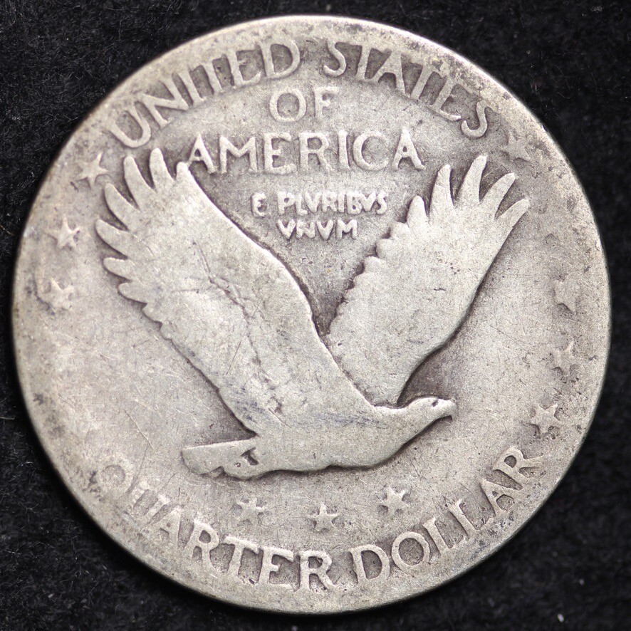 1928 Standing Liberty Quarter Silver GOOD / VG FULL DATE FREE SHIPPING!