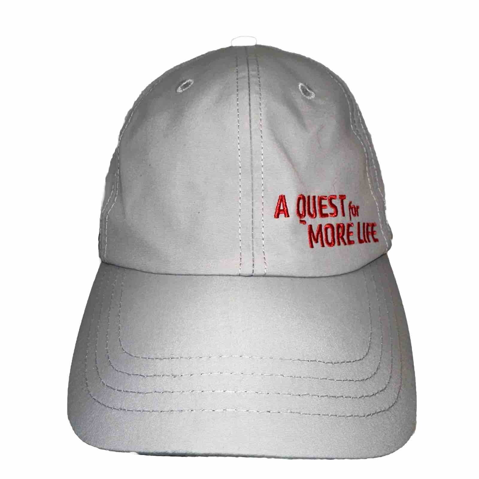 A Quest for More Life Orange Theory Gray Hat Cap Lite Weight, Hook Loop w Buckle