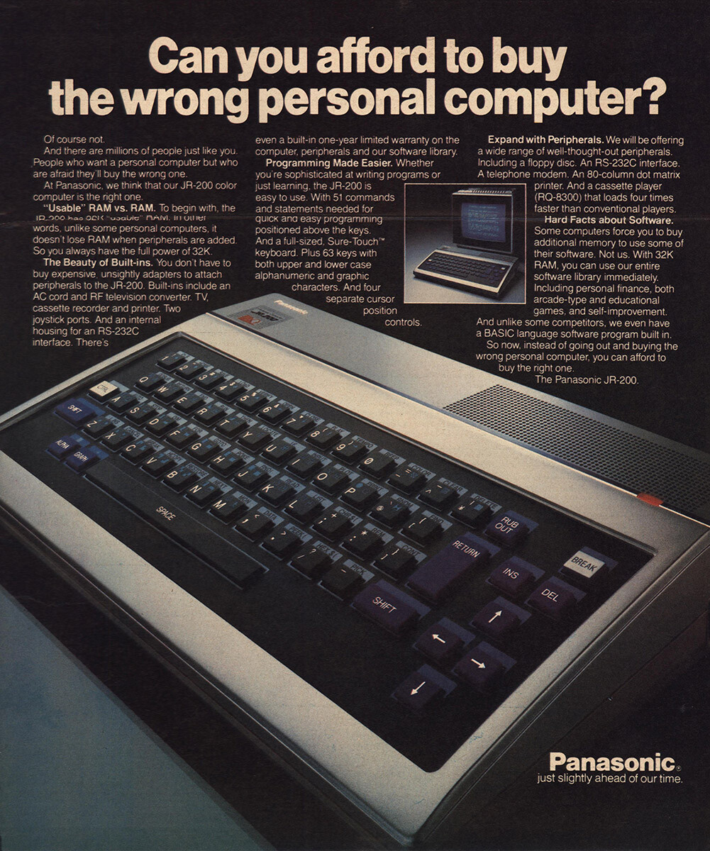 1983 Panasonic: Wrong Personal Computer Vintage Print Ad
