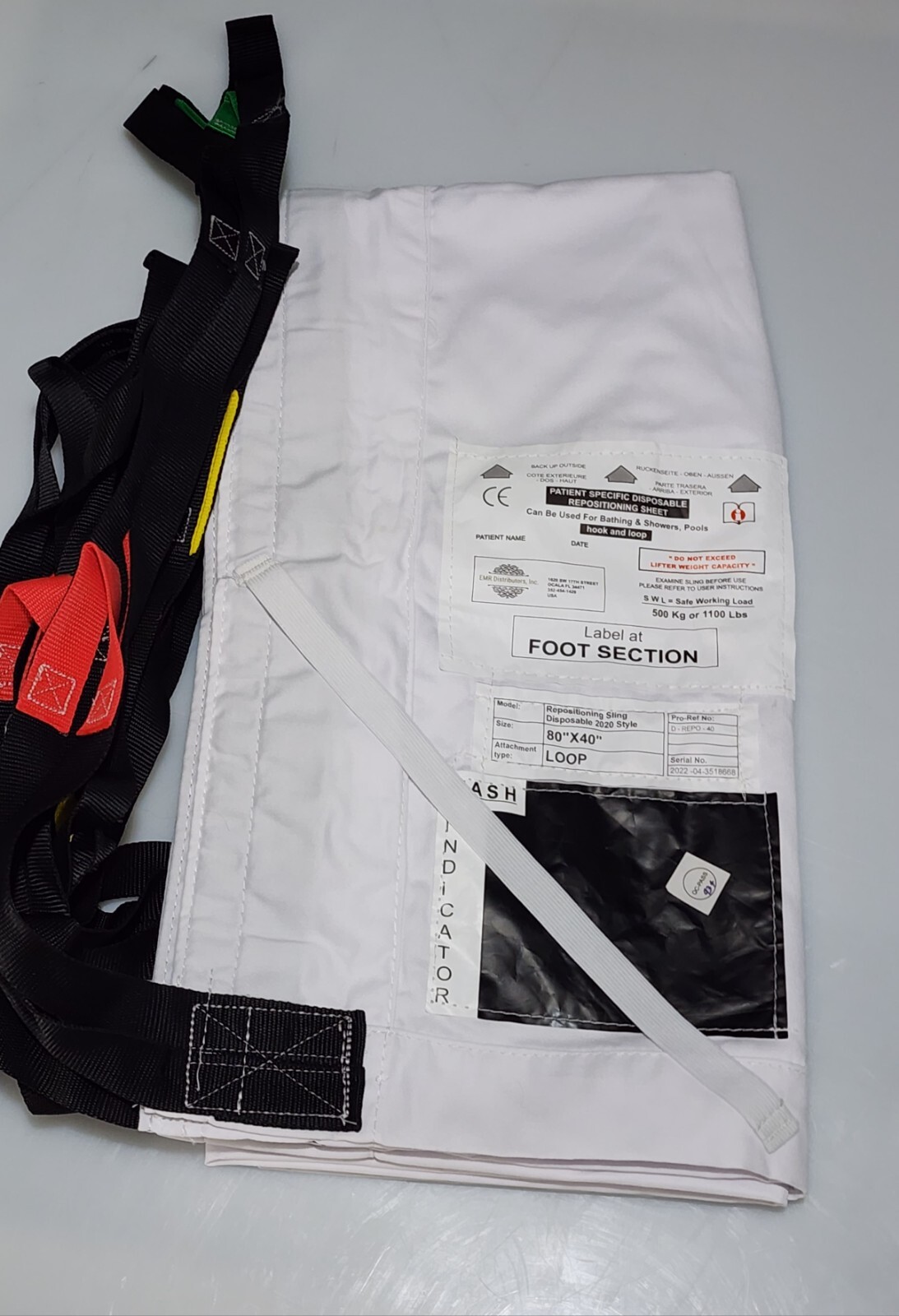 EMR Disposable Repositioning Sling 1100 Lbs Workload, New Opened