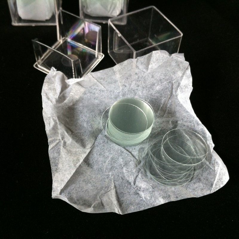 35-101mm Glass Microscope Cover Slide Slips 100pcs Round Blank Slides Coverslips