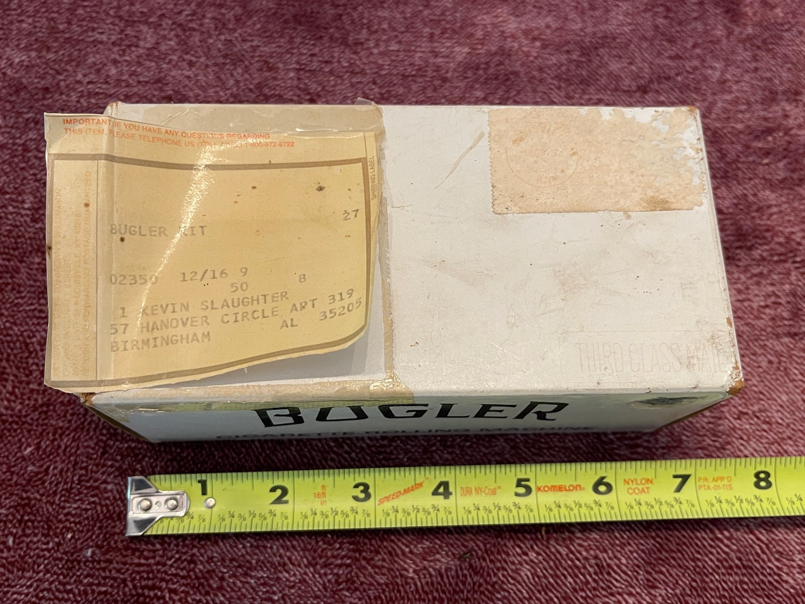 Pre-1960s Brown & Williamson–branded Bugler Cigarette Rolling Machine NEW!