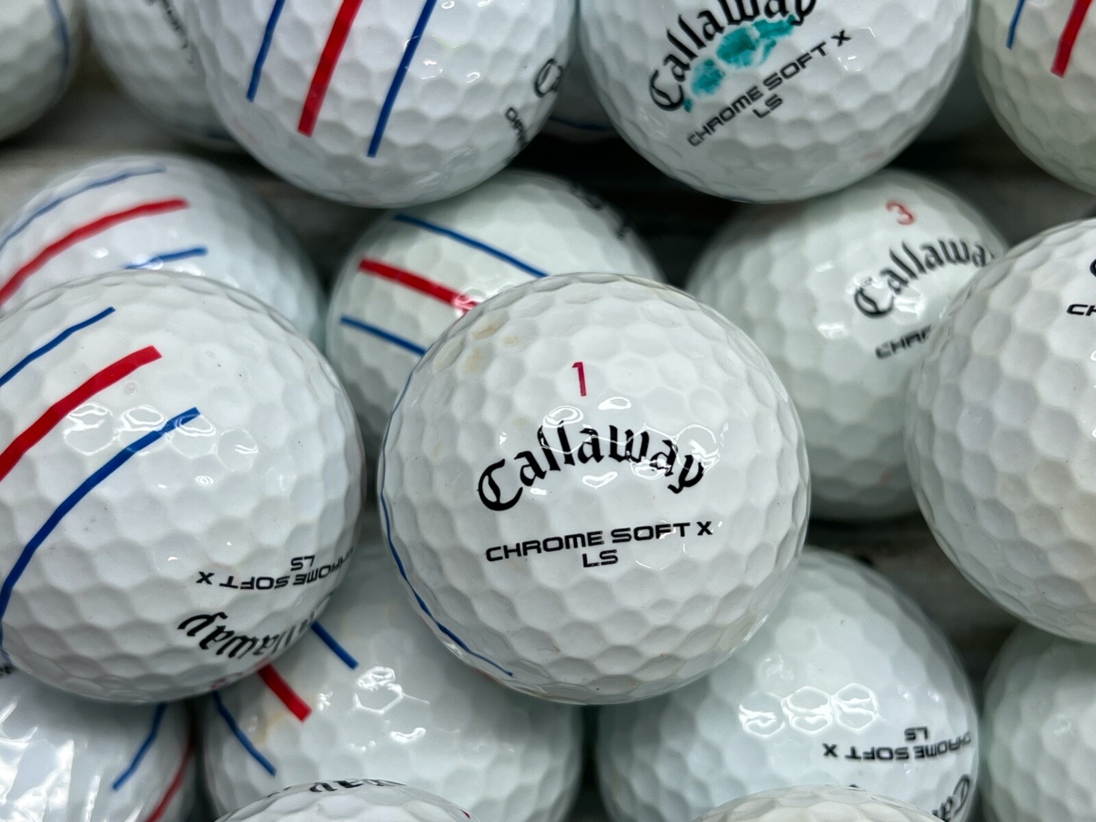 48 Callaway Chrome Soft X LS Triple Track Used Golf Balls - 3A Value Grade AAA