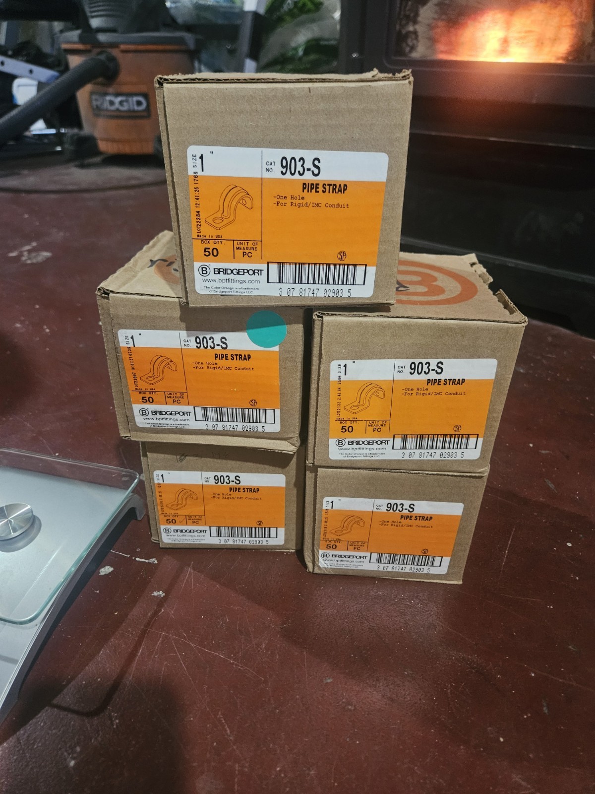 BRIDGEPORT 903-S One Hole Pipe Strap (Lot of 50) (1 box per order)