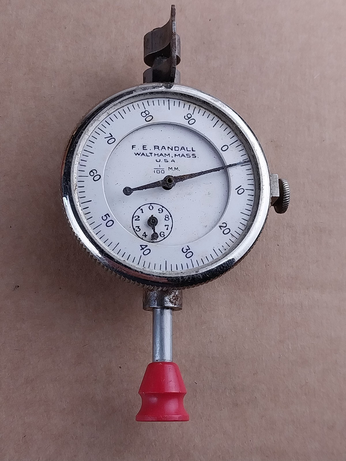 Vintage F.E. Randall Waltham Mass USA Dial Indicator Rare Collectible
