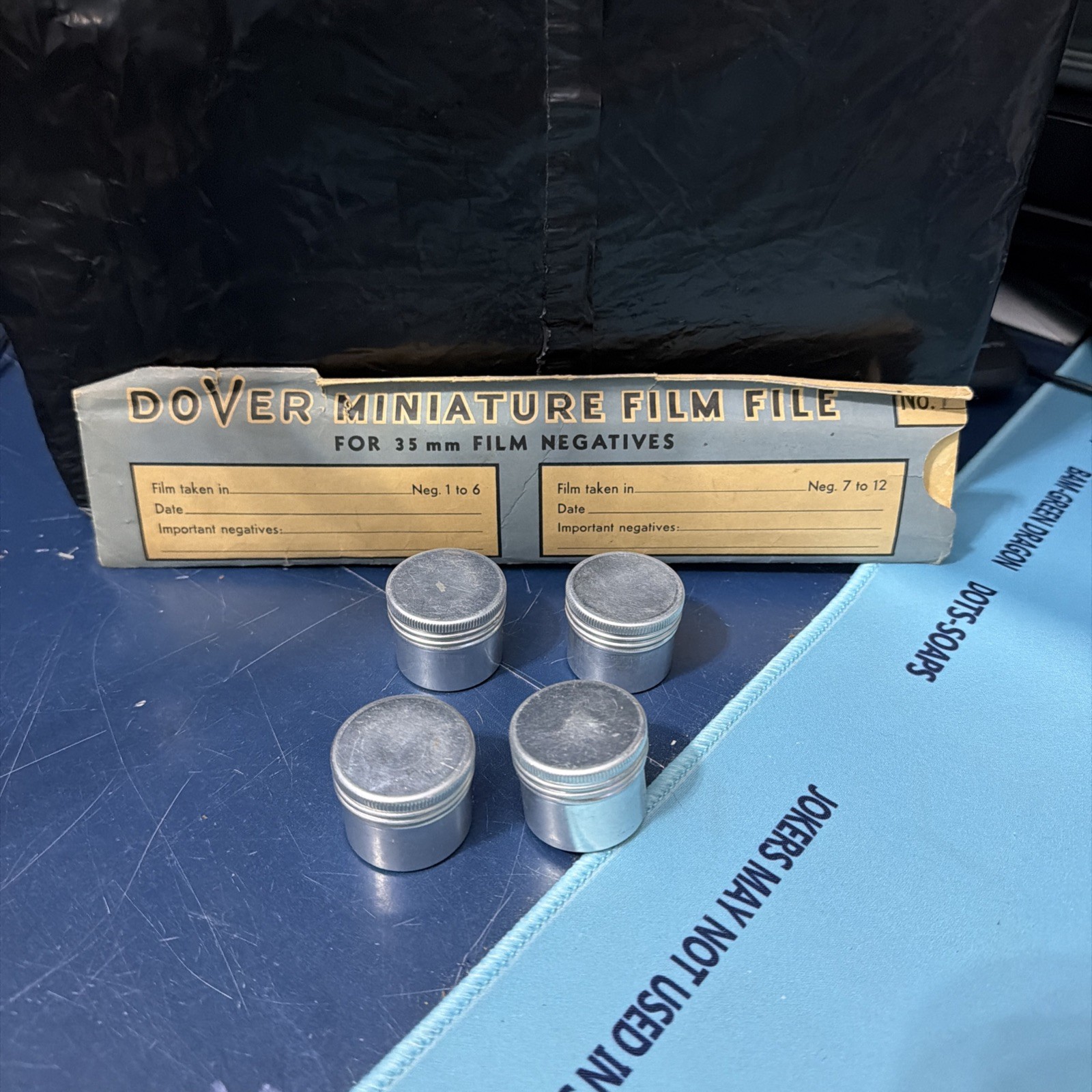 Lot Vintage Aluminum Film Canisters Two W Film Set Of Vintage Negatives 1960’s