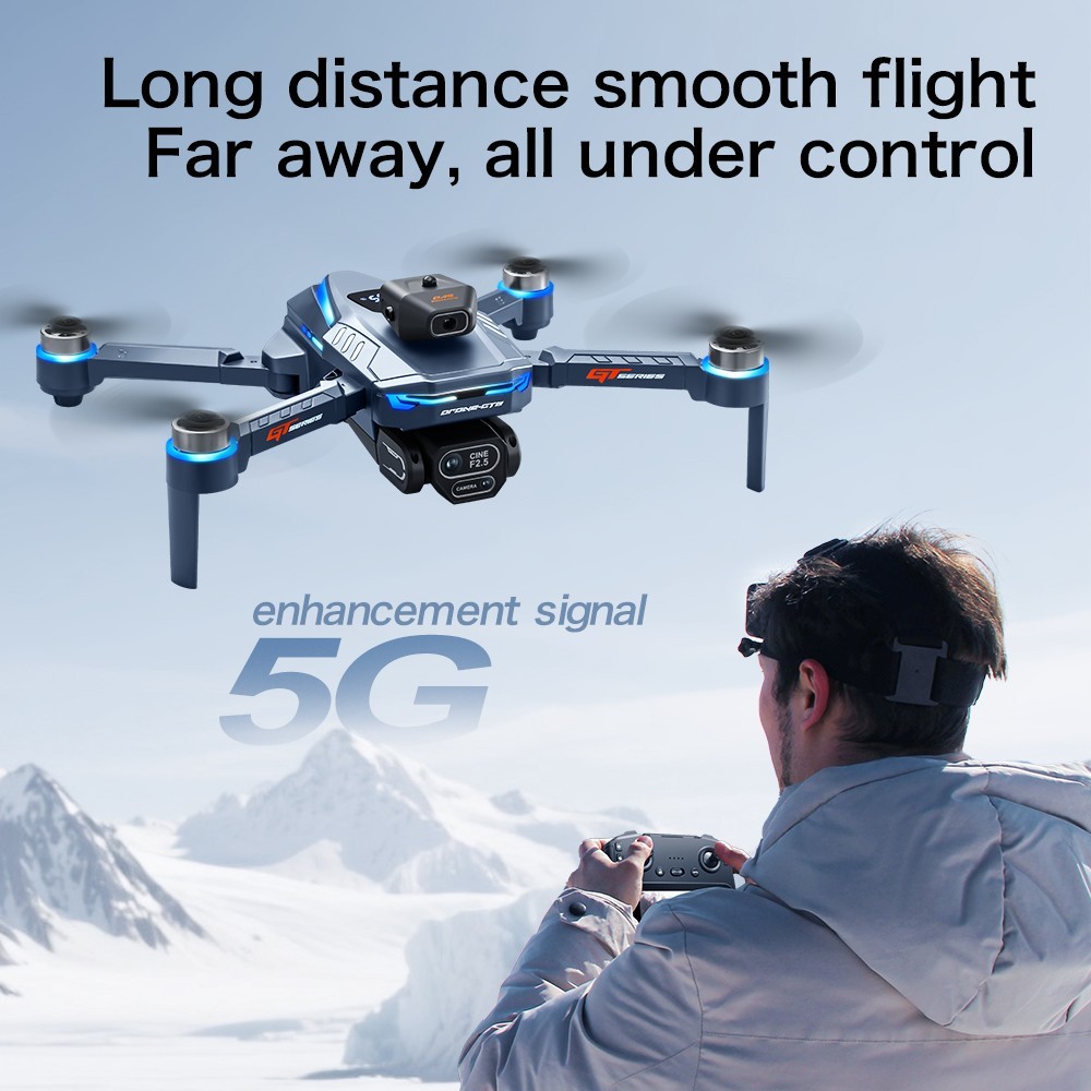 8K Dual Camera Drone 5G Brushless Motor Foldable RC Quadcopter Screen Remote