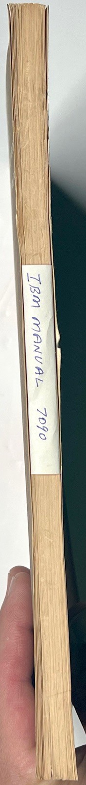 1962 IBM 7090 DATA PROCESSING SYSTEM REFERENCE MANUAL MAINFRAME COMPUTER