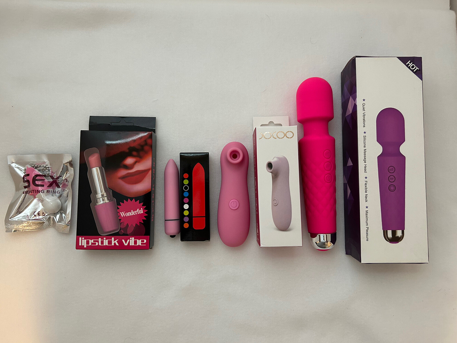 5 piece Lot  lipstick mini bullet key chain vibrators Pink