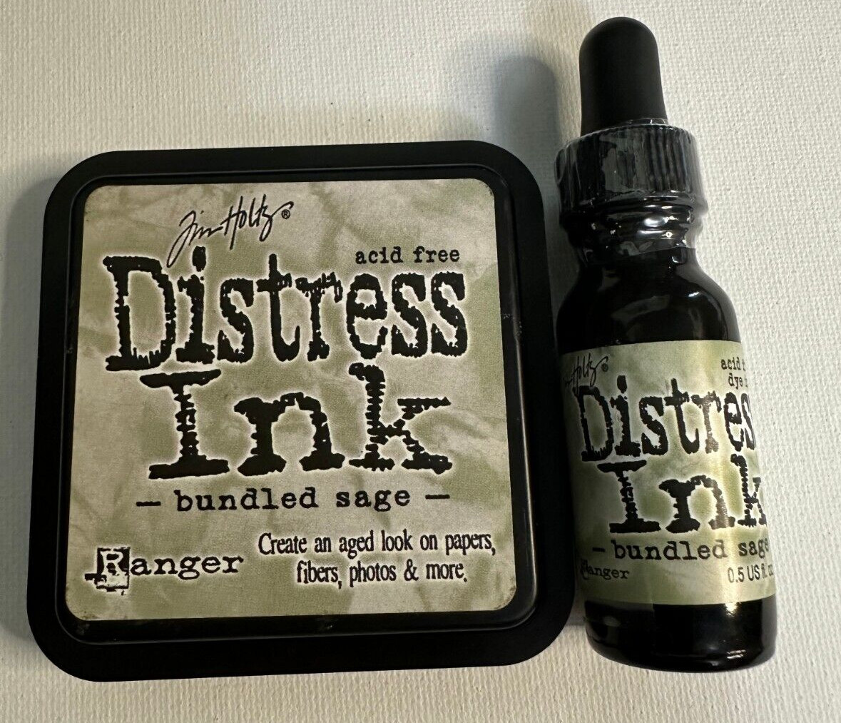 Ranger Tim Holtz Distress Ink Pad & Refill ~ Bundles Sage ~ K1