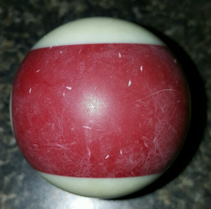 Replacement Regulation Pool Ball 15 Striped Maroon Ball