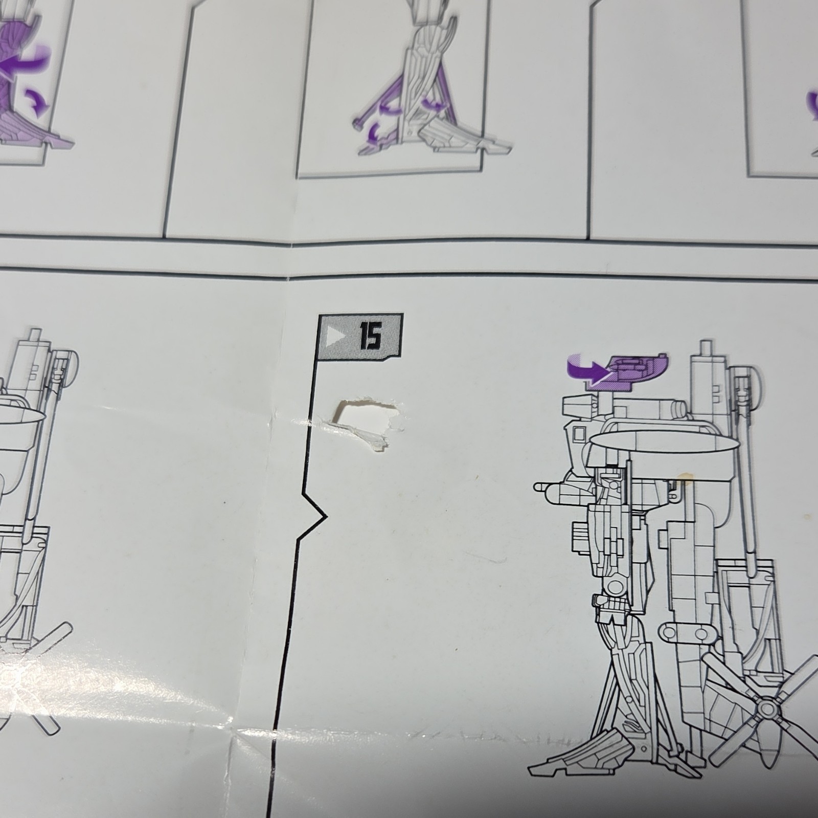 Hasbro Transformers Blackout Decepticon Instruction Manual Only