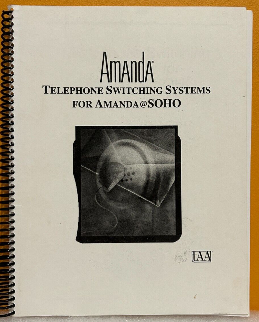TAA 41083 Amanda Telephone Switching Systems for Amanda @ SOHO Manual