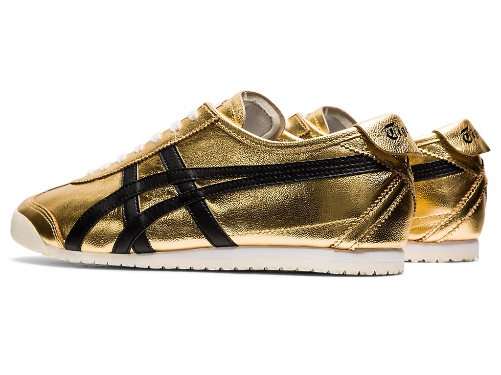 Onitsuka Tiger MEXICO 66 PURE GOLD BLACK 1183B566 200 Authentic