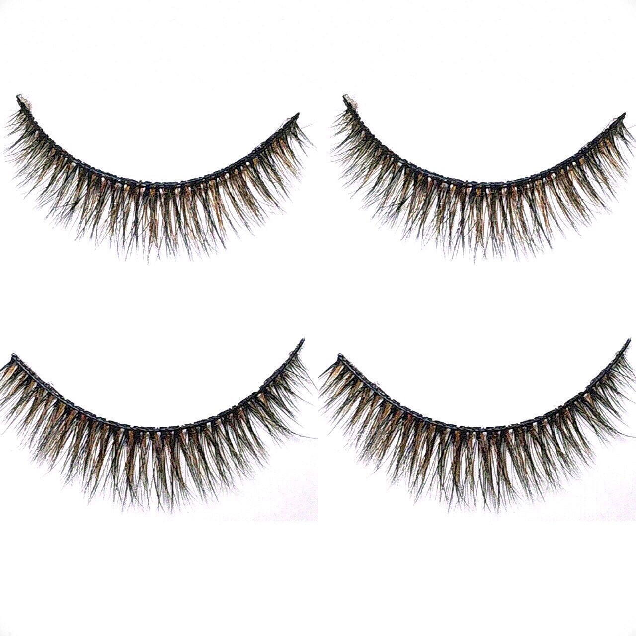 2 Pairs / Intense Brown False Eyelashes / “Hope”