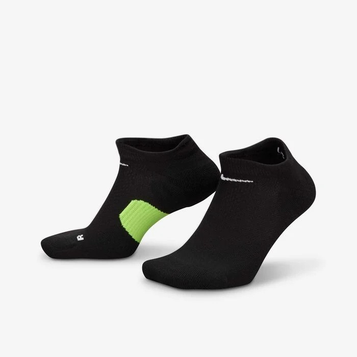 Nike Unisex Black Dri-FIT Midweight Running No-Show Socks (1 Pair) Size Large