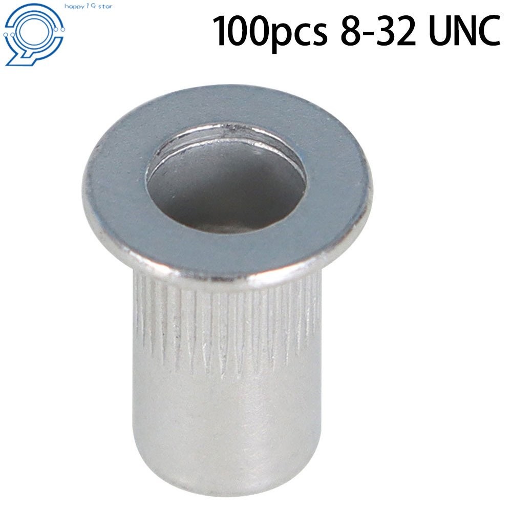 8 - 32 Aluminum Flange Nutserts Rivet Nut Rivnut Nutsert 100 Pack