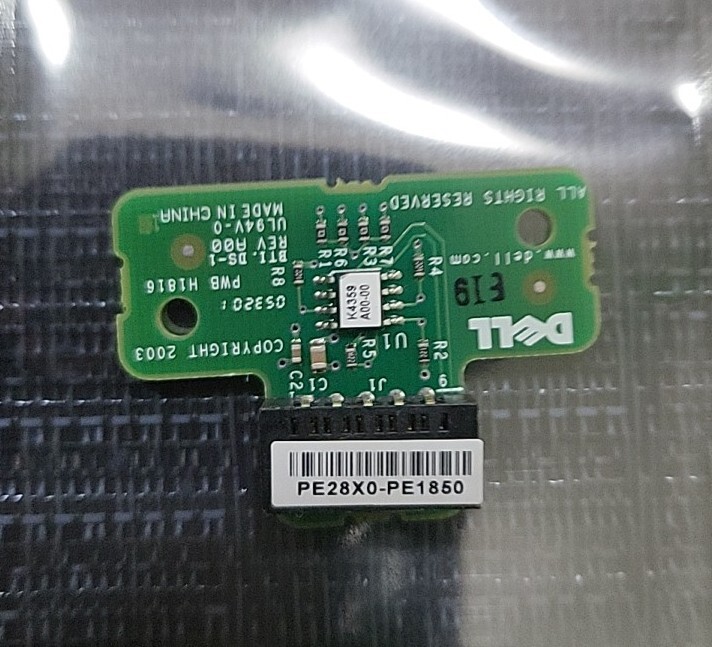 Dell PowerEdge 1850 2800 2850 Genuine RAID Key 0NJ020 NJ020 H1813 (RAM4)