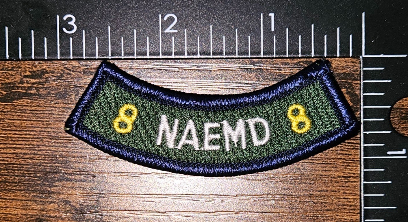 National Academy of Emergency Medical Dispatch NAEMD 8 Year Rocker Patch