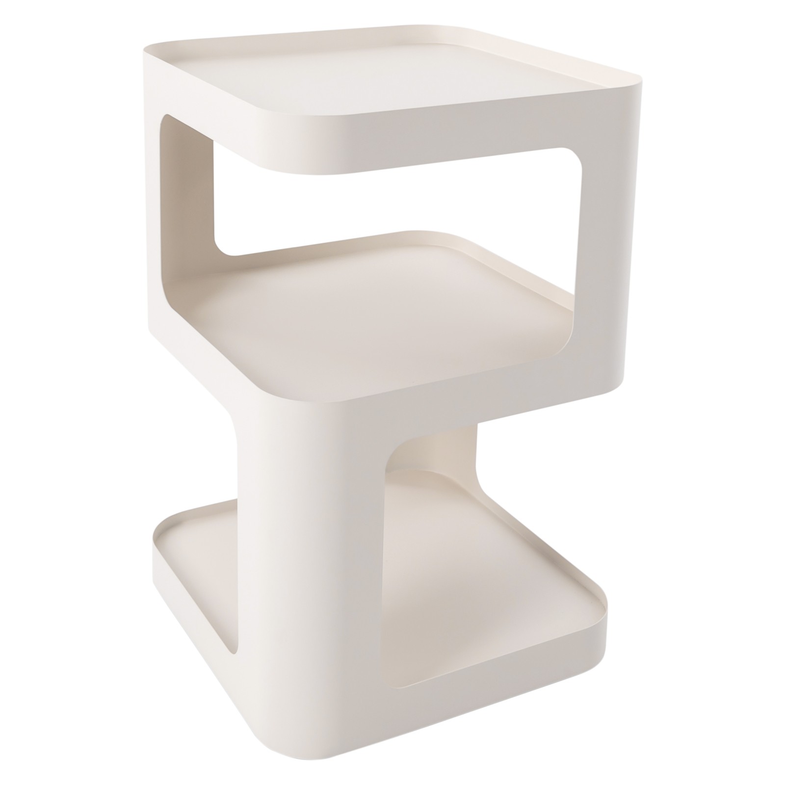 3 Tier Side Table Modern Coffee Table Sofa Bedside Table Storage Organizer White