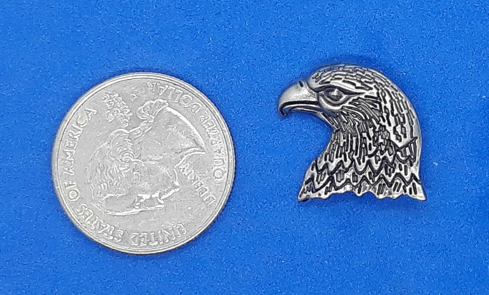 Eagle Eagles Head Conchos / Concho Pewter 7/8" X 3/4" Five Conchos & Rivets