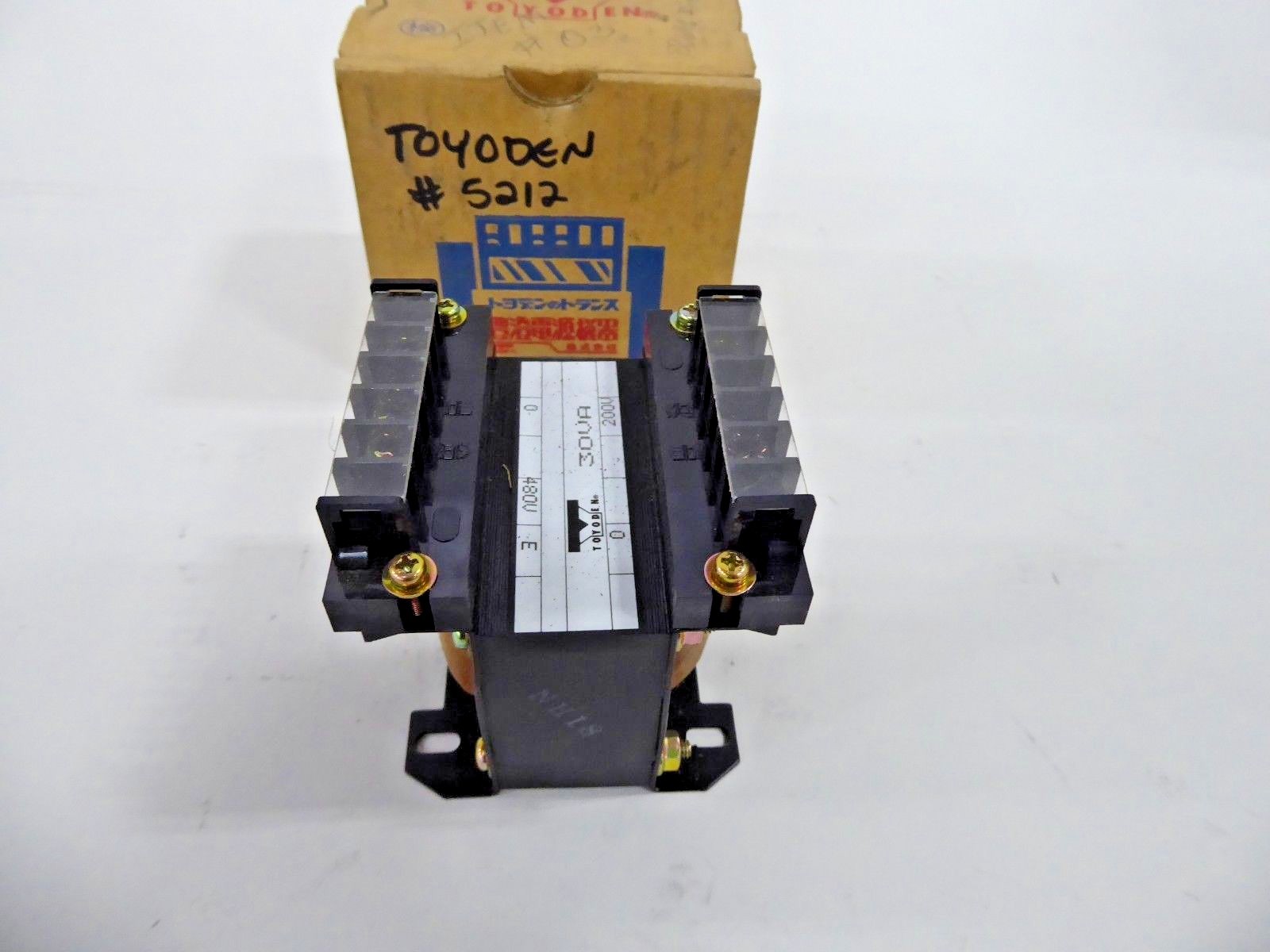 Toyoden 5212 30VA Transformer 50/60Hz 200V/480V