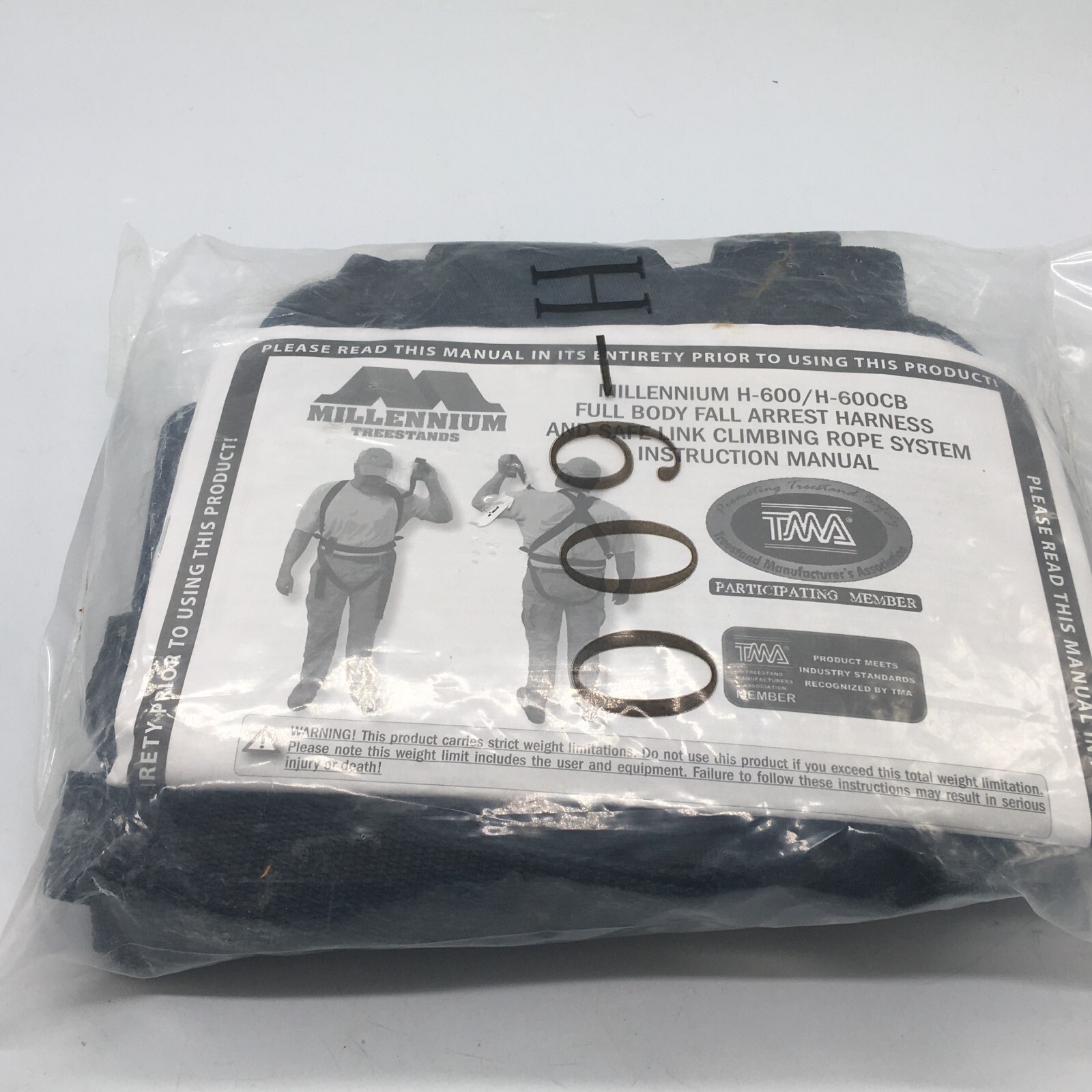 Millennium SRS Treestands H-600 Outdoor Full Body Fall Arrest Harness Black