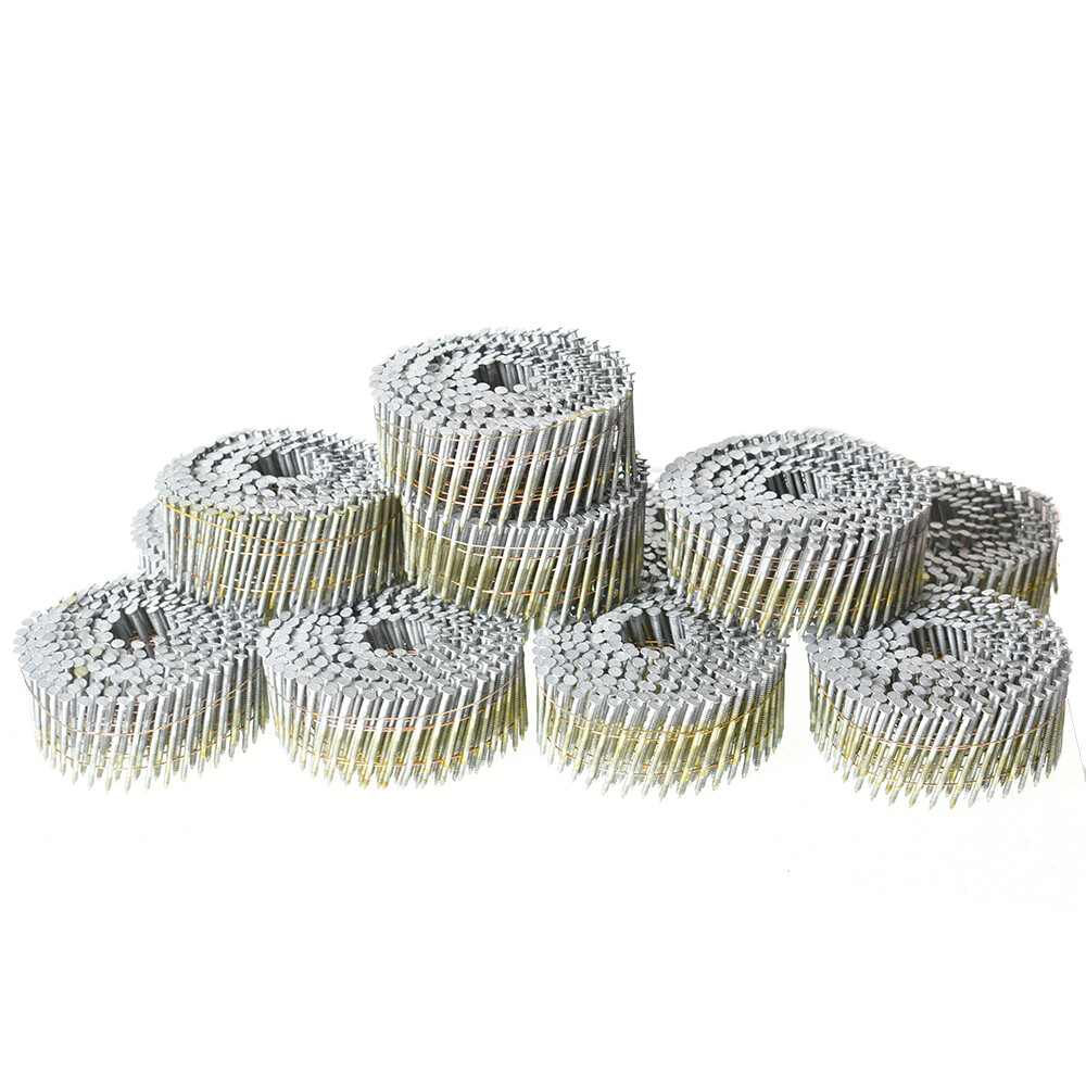 3600Pcs 15 Degree Siding Nails 1-1/2” x .092” Collated Wire Coil Full Round Head