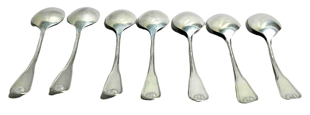 Lot/7 Rogers Deluxe Oneida Stainless Oval Soup Spoons 6 7/8" Colonial Mood