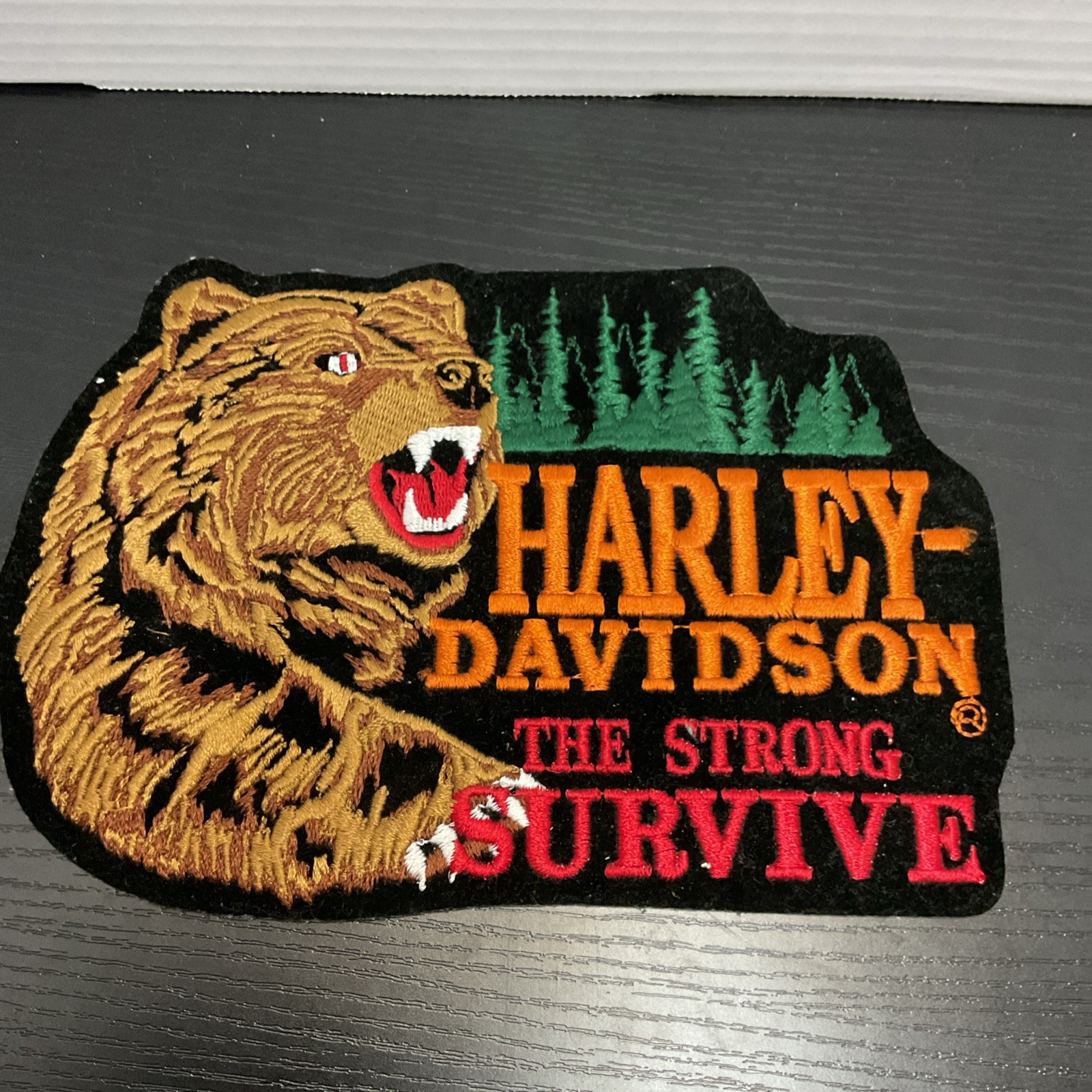 Harley-Davidson Motorcycles BEAR Embroidered Patch "The Strong Survive”