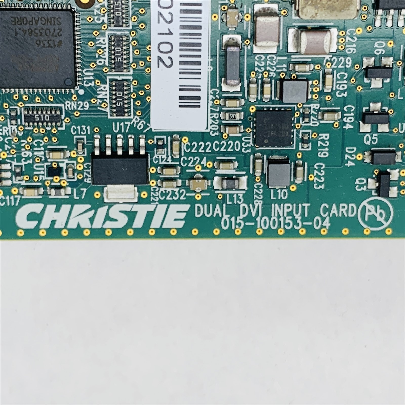 Christie 108-312101-02 Dual Link DVI-I VGA Input Projector Card (015-100153-04)