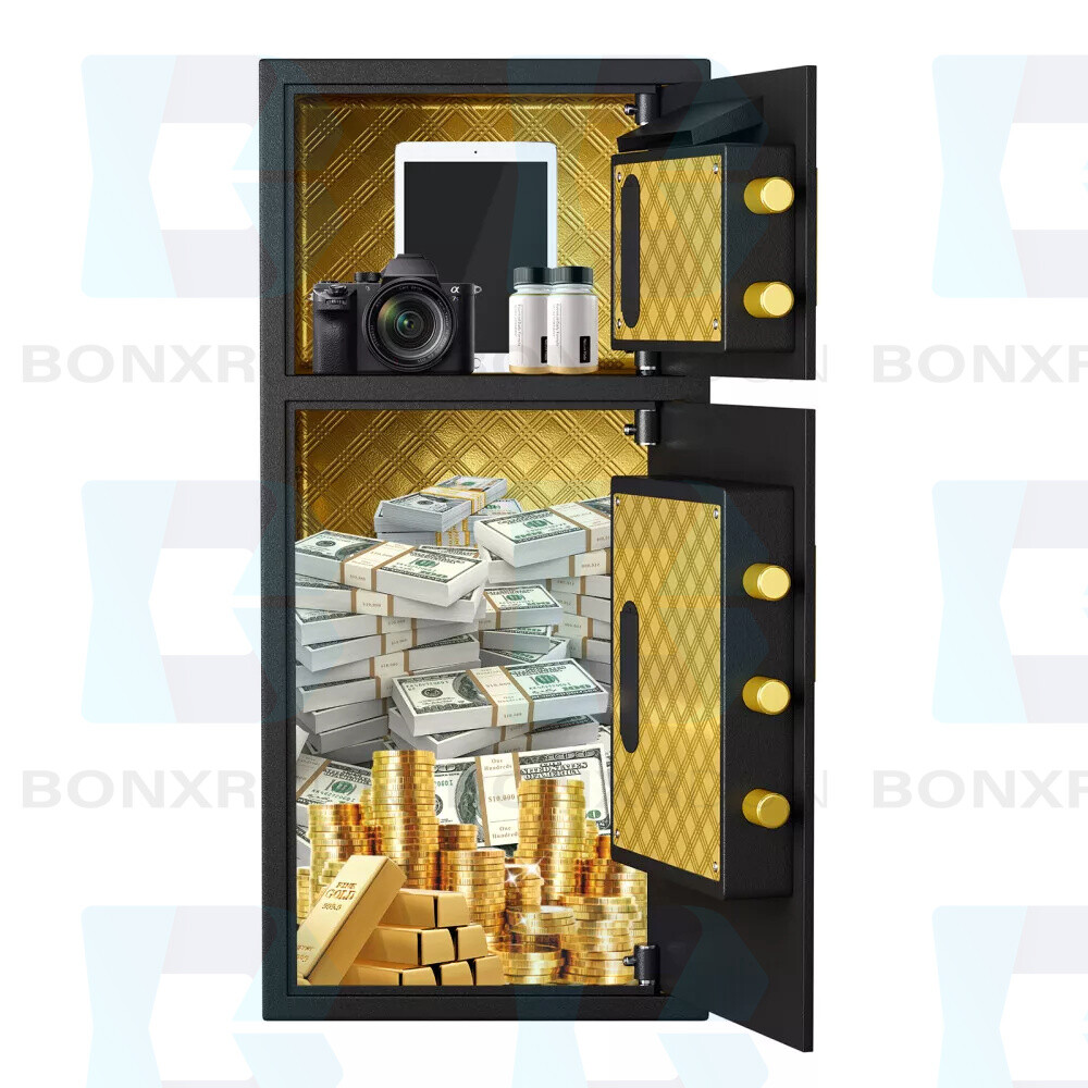 Large Double-door Coin-operated Safe,Digital Security Safe with Fireproof