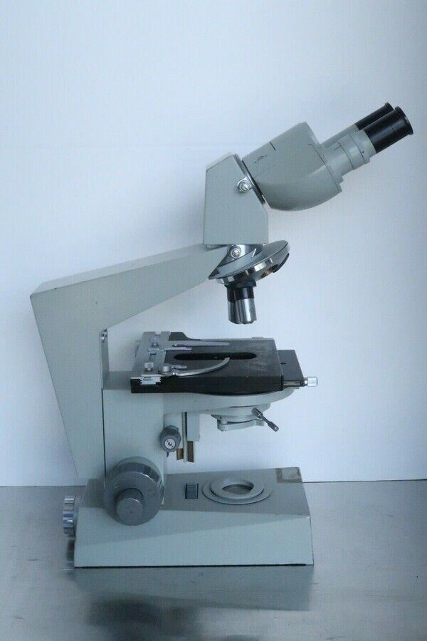 Carl Zeiss Jena Ergaval Vintage Compound Binocular Microscope 10X 40X Objective!