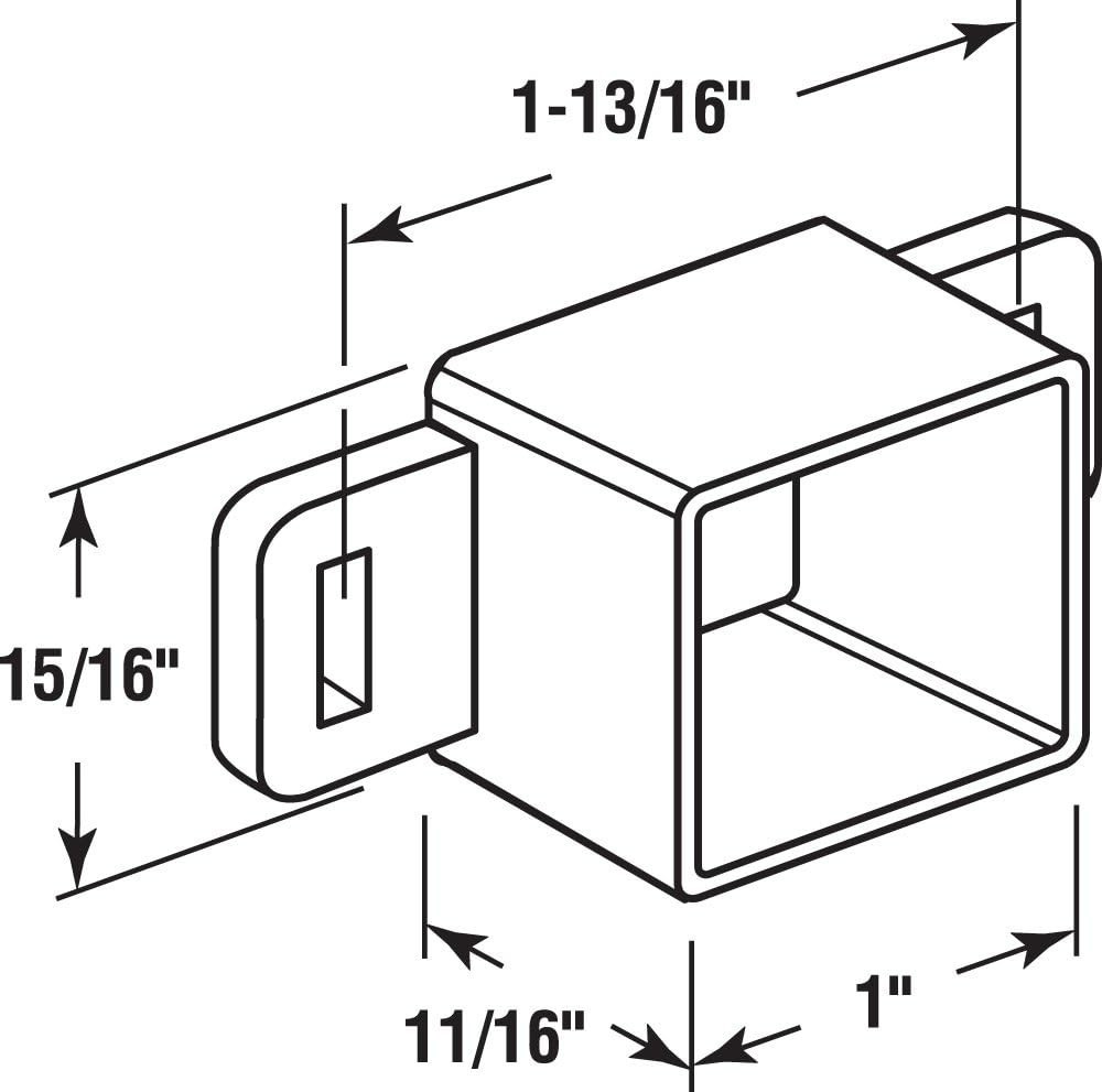 R 7143 Nylon Drawer Track Back Plate 2 Pack