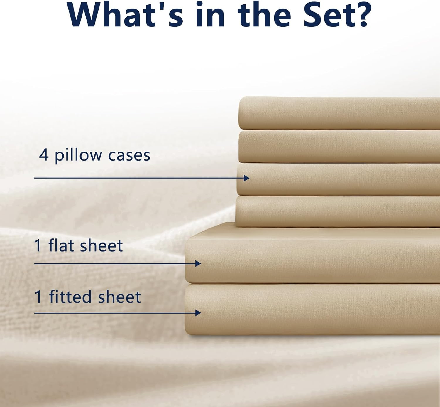 Queen Sheet Set - 6 Piece Sheets Queen Size Bed Set - Breathable & Cooling Hotel