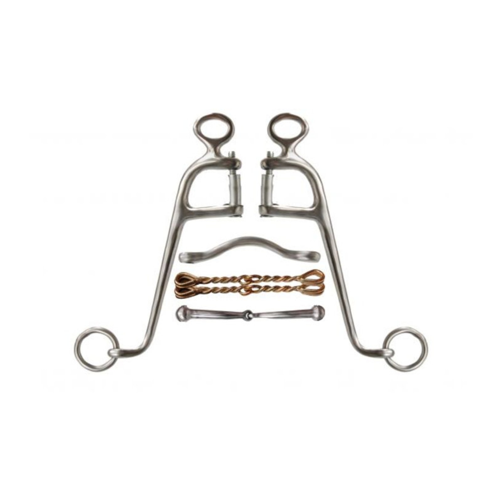 SHOWMAN Stainless Steel Walking Horse Bit with 8in Cheeks (46102)
