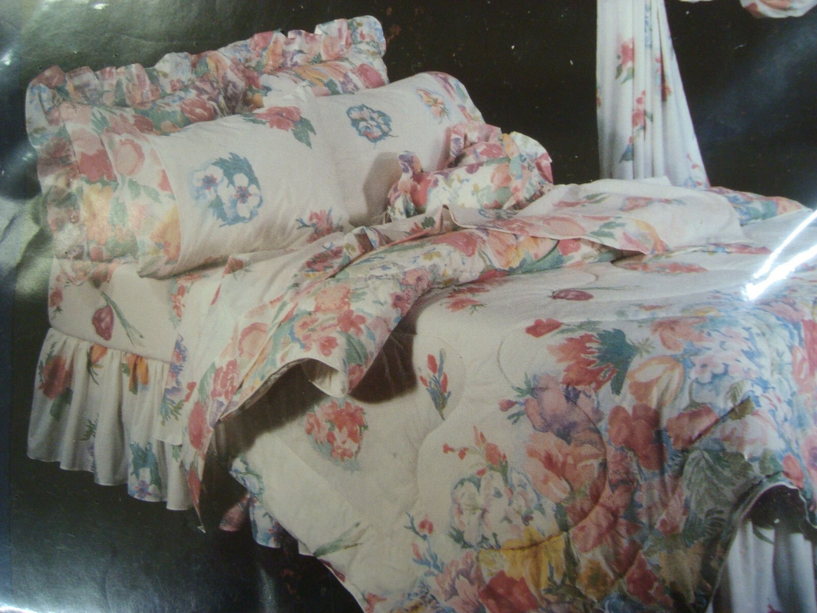 NIP Springmaid Twin FLAT SHEET No Iron Spring Morning Luxury Percale 66" x 96"