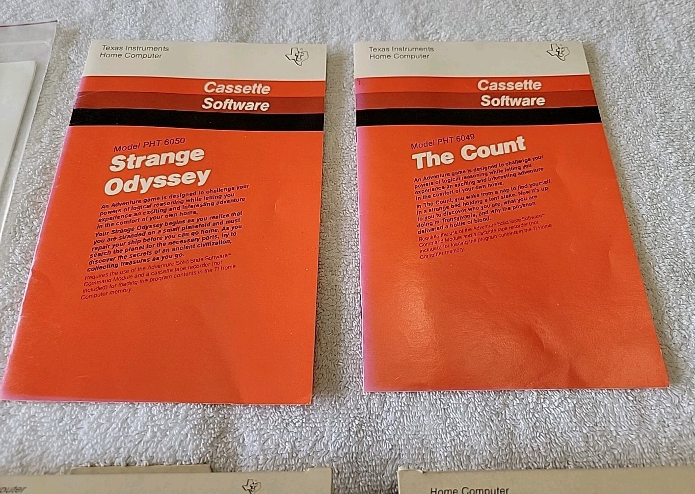 3 Texas Instruments Home Computer Applications Software Modules, Parsec, + More