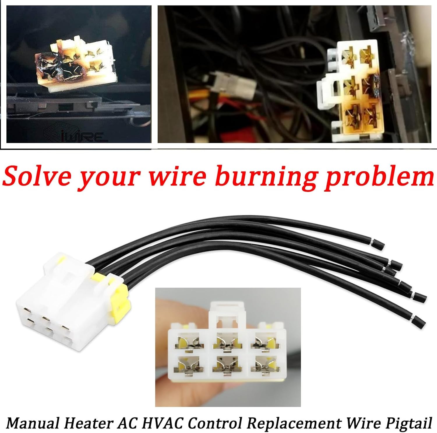 Manual Heater AC HVAC Control Replacement Wire Pigtail for Impreza 2012-2017 Cro